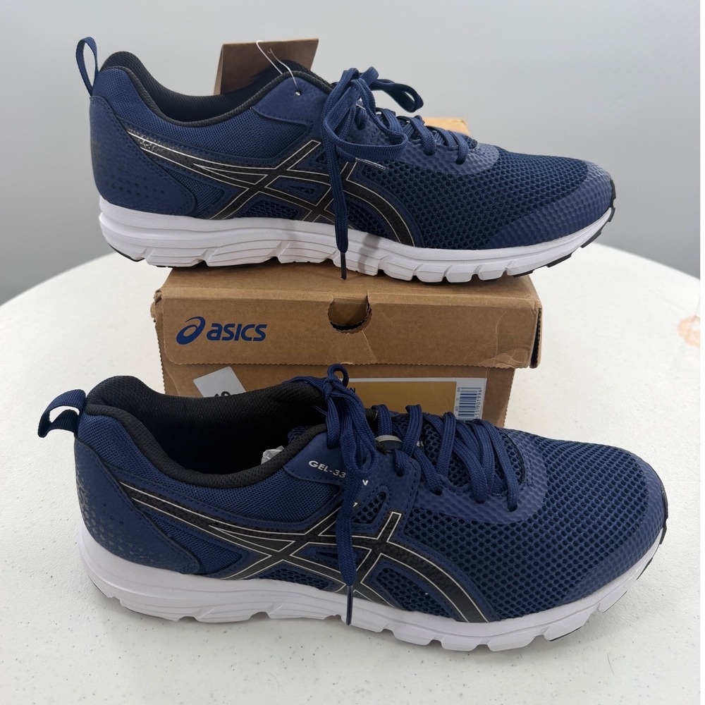 Asics Gel-33 Run Mens Running Shoes Blue Expanse Black 1011B438-402 Size 11 NEW